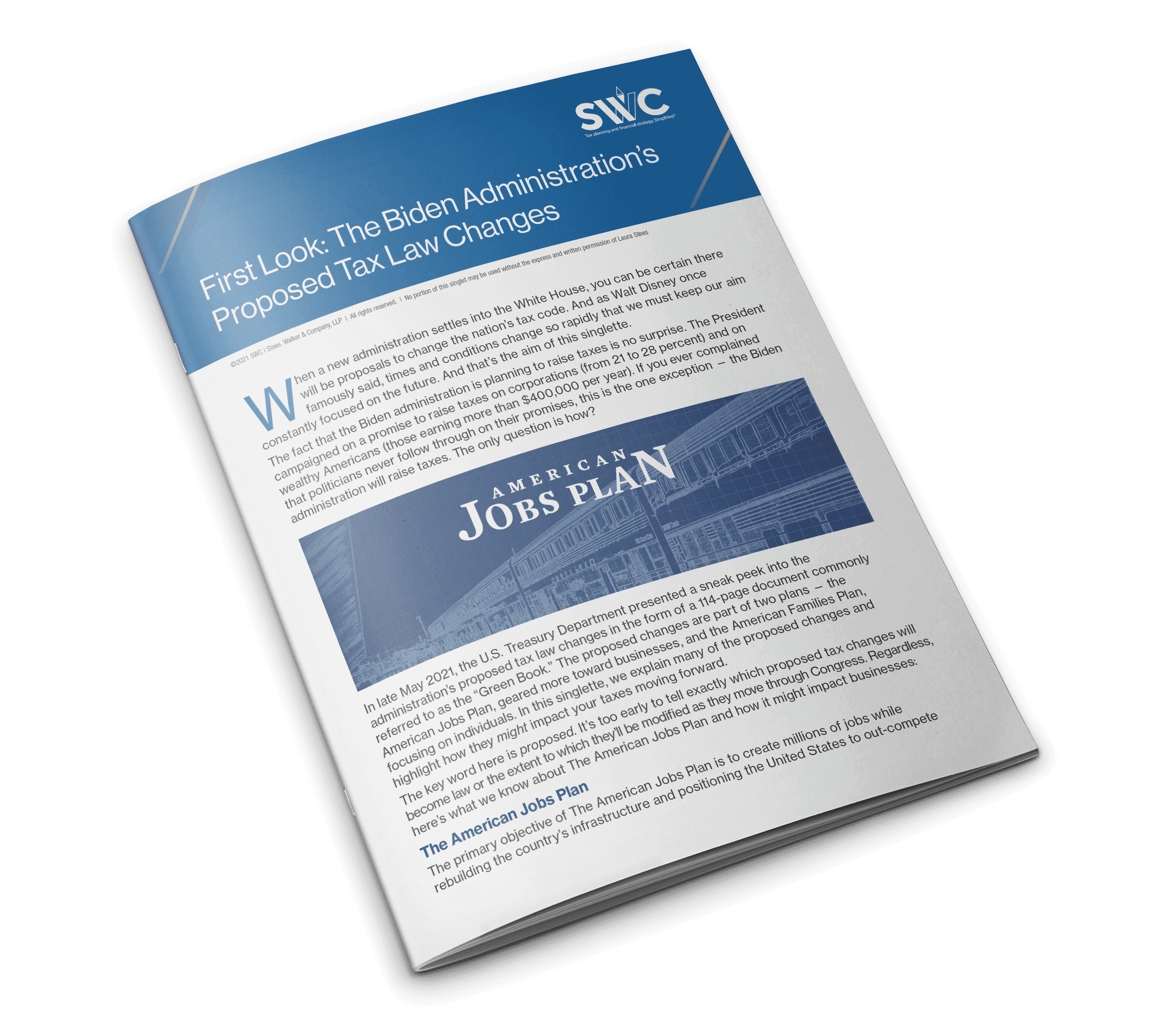 SWC Topic Singlette: First Look: The Biden Administration’s Proposed Tax Law Changes