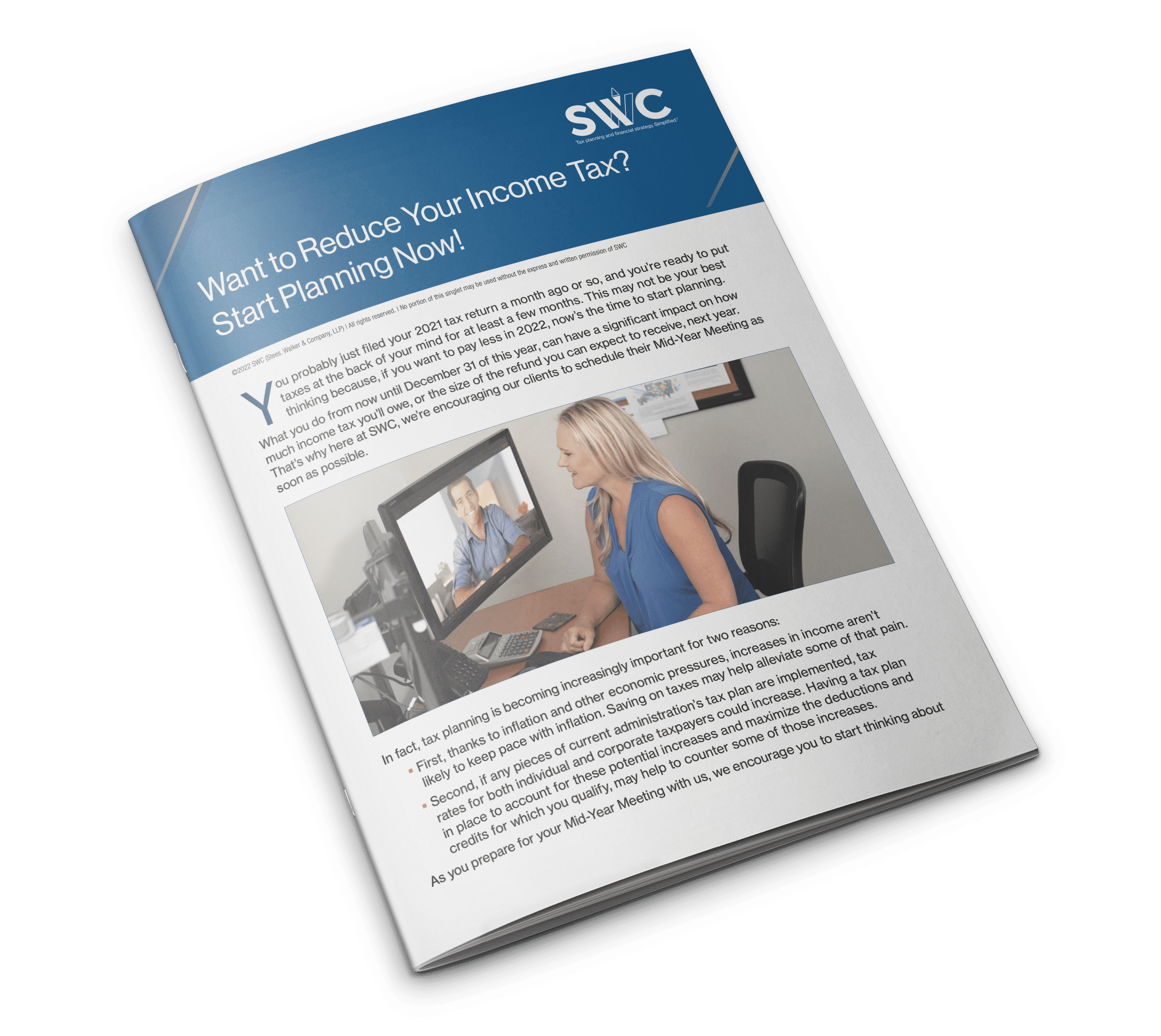 SWC Topic Singlette: Want to Reduce Your Income Tax? Start Planning Now! 