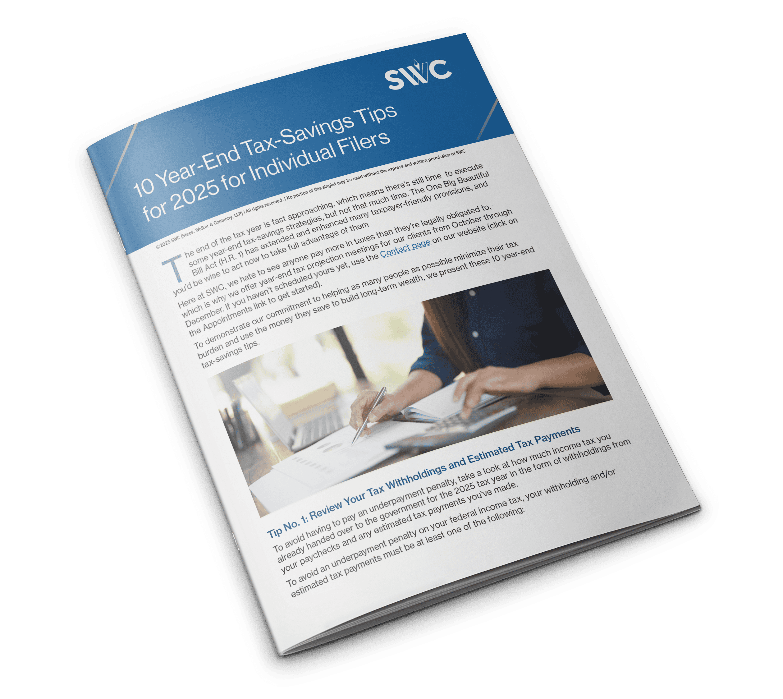 10 Year-End Tax-Savings Tips for 2025 for Individual Filers
